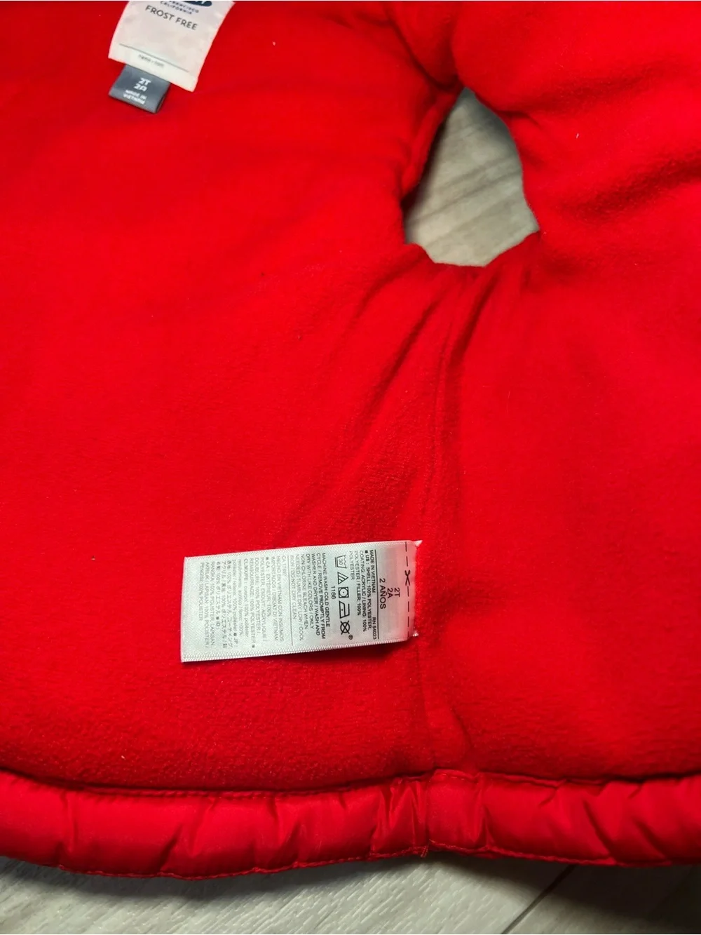 Kids Cherry Red Puffer Vest Sleeveless Jacket